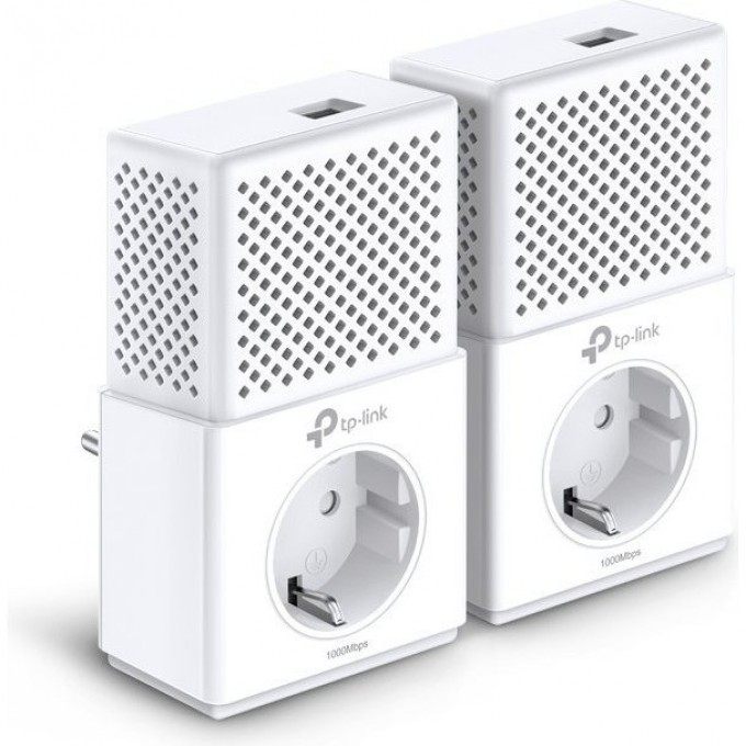 Комплект адаптеров TP-LINK POWERLINE AV1000 со встроенной розеткой TL-PA7010P KIT Комплект адаптеров TP-LINK POWERLINE AV1000 со встроенной розеткой TL-PA7010P KIT