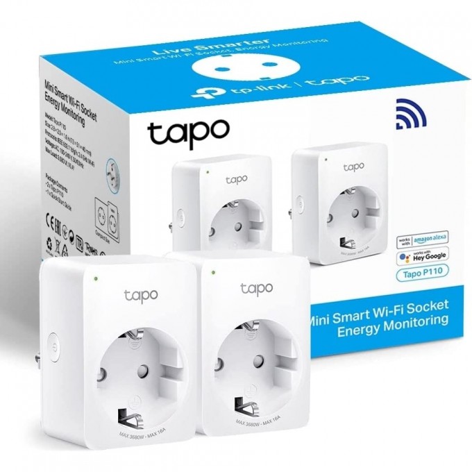 Умная Wi-Fi розетка TP-LINK TAPO P110 (2-pack) Tapo P110(2-pack) Умная Wi-Fi розетка TP-LINK TAPO P110 (2-pack) Tapo P110(2-pack)